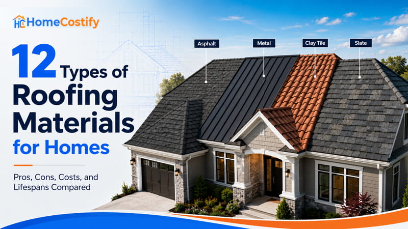 12 Types of Roofing Materials for Homes: Pros, Cons, Costs, and Lifespans Compared