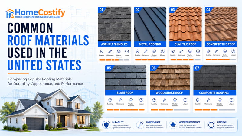 Common Roof Materials Used in the United States