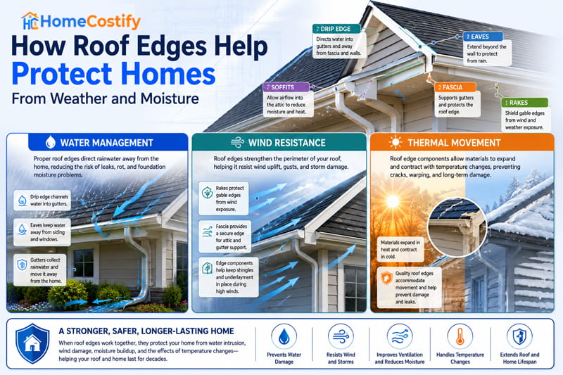 How Roof Edges Help Protect Homes From Weather and Moisture