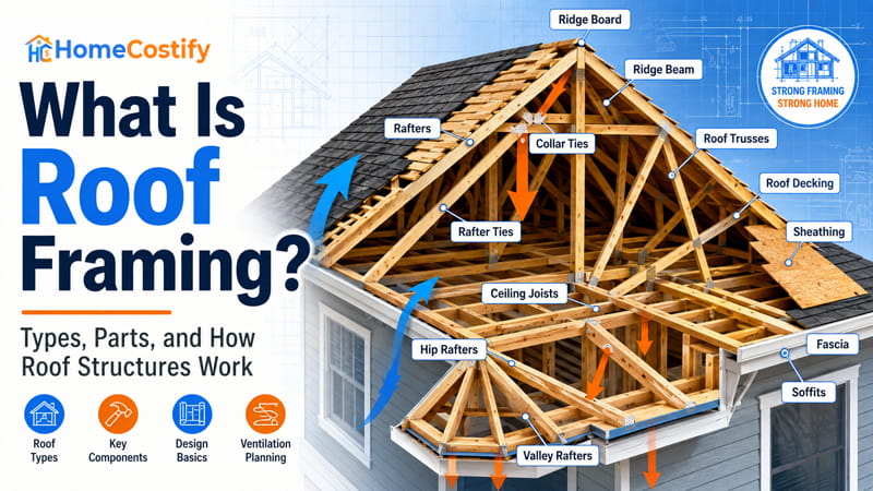 What Is Roof Framing? Types, Parts, and How Roof Structures Work