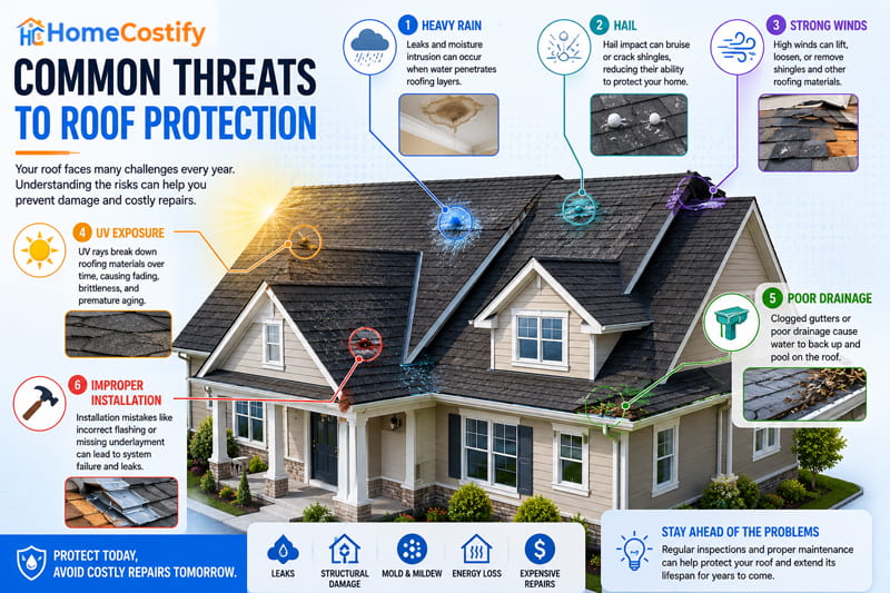 Common Threats to Roof Protection