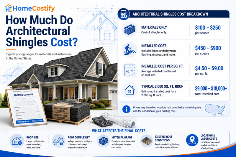 How Much Do Architectural Shingles Cost?