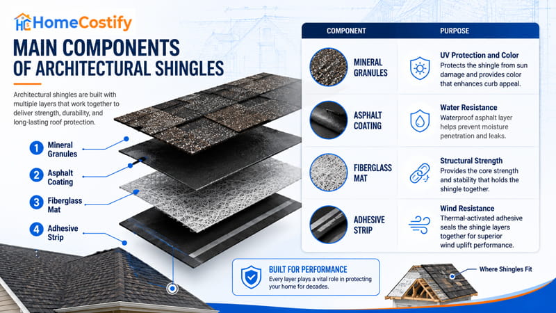 Main Components of Architectural Shingles