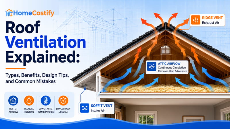 Roof Ventilation Explained: Types, Benefits, Design Tips, and Common Mistakes