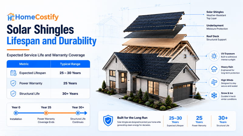 Solar Shingles Lifespan and Durability