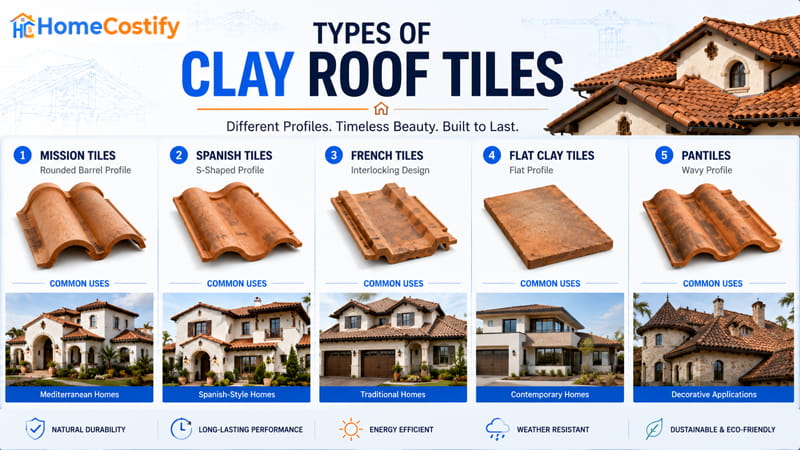 Types of Clay Roof Tiles