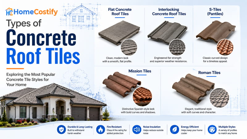 Types of Concrete Roof Tiles