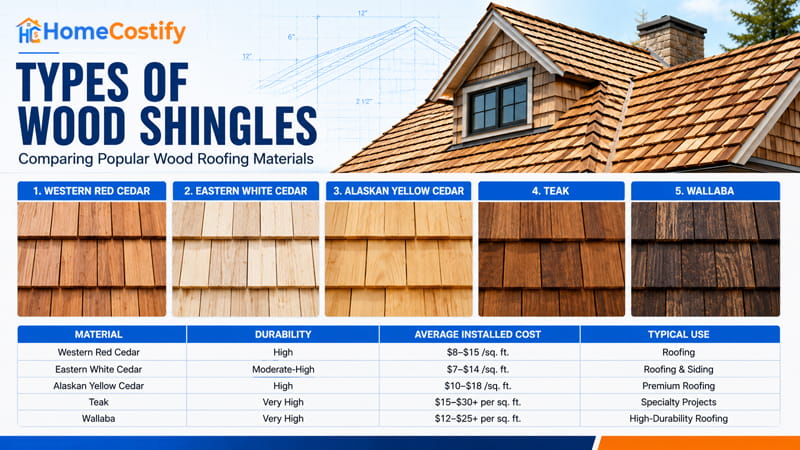 Types of Wood Shingles