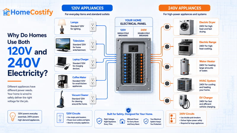 Why Do Homes Use Both 120V and 240V Electricity?