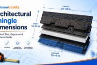 Architectural-Shingle-Dimensions Architectural Shingle Dimensions: Standard Size, Exposure & Thickness Guide