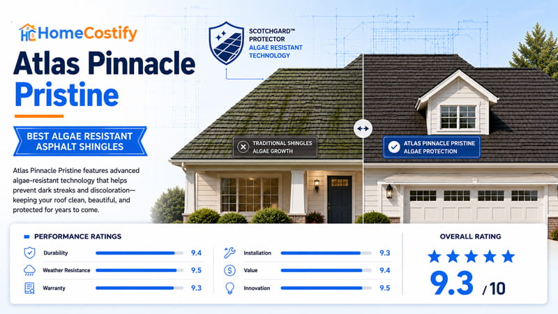 Atlas Pinnacle Pristine (Best Asphalt Shingles for Algae Resistance)