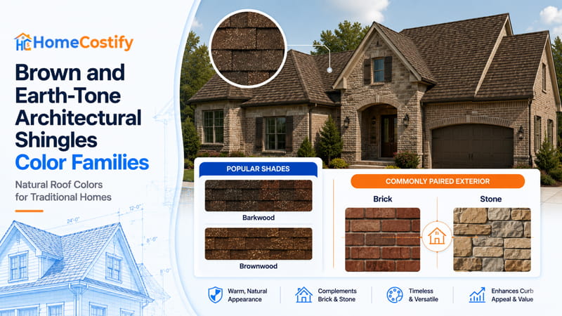 Brown and Earth-Tone Architectural Shingles Color Family
