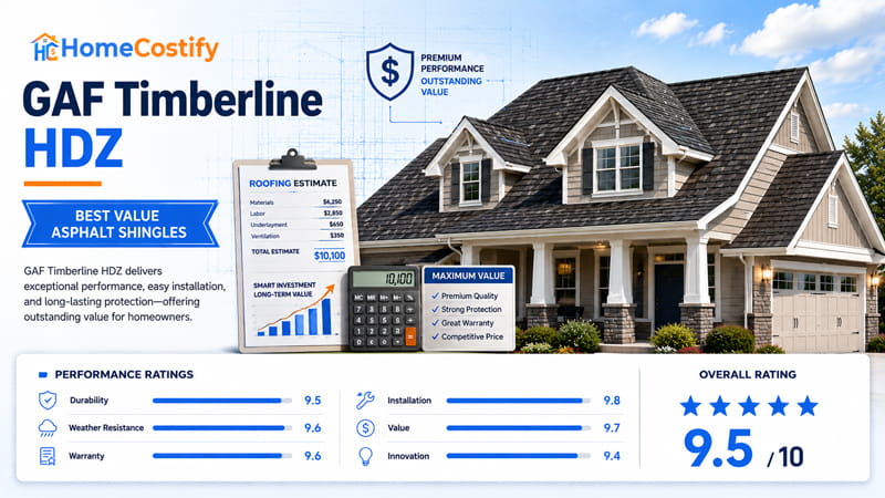 GAF Timberline HDZ (Best Value Asphalt Shingles)