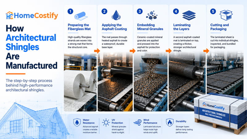 How Architectural Shingles Are Manufactured