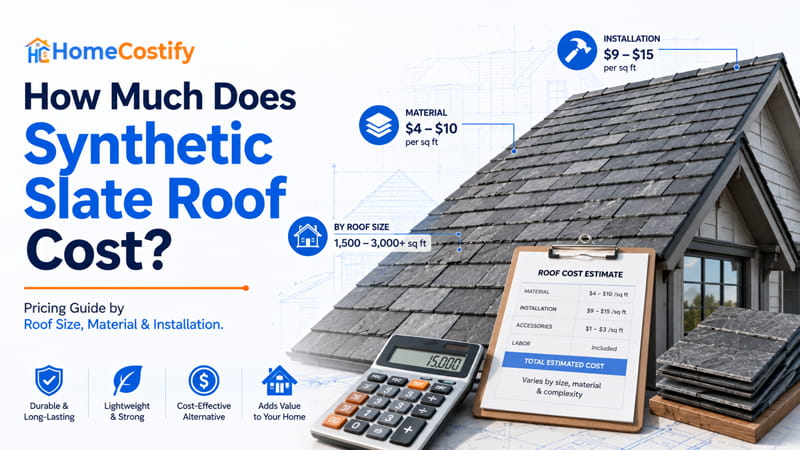 How Much Does Synthetic Slate Roof Cost? Pricing Guide by Roof Size, Material & Installation