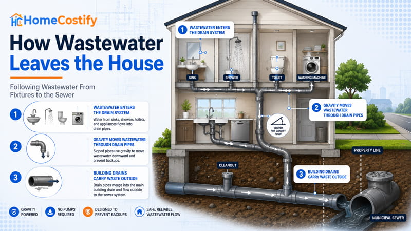 How Wastewater Leaves the House