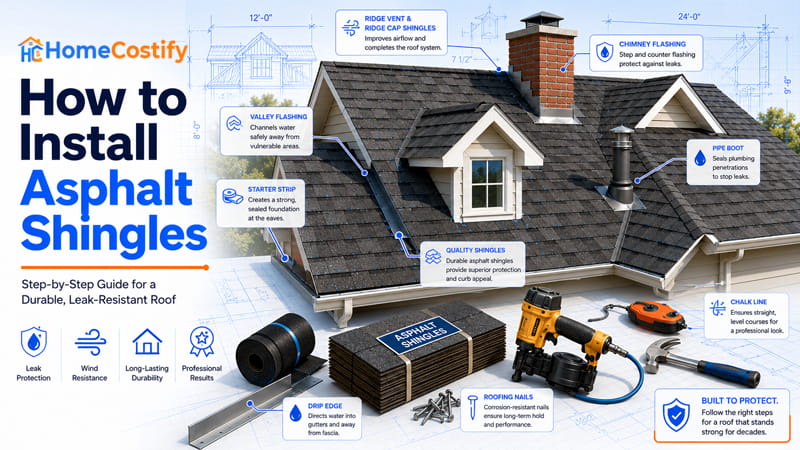 How to Install Asphalt Shingles: Step-by-Step Guide for a Durable, Leak-Resistant Roof