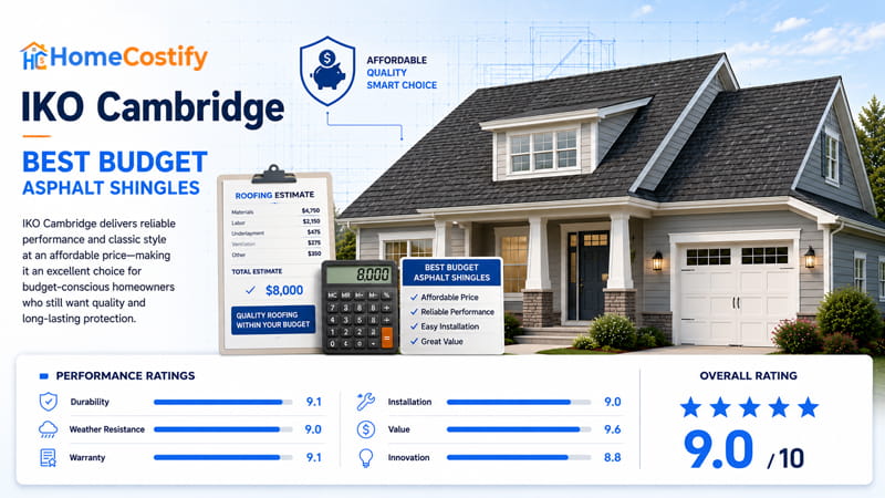 IKO Cambridge (Best Asphalt Shingles Budget)