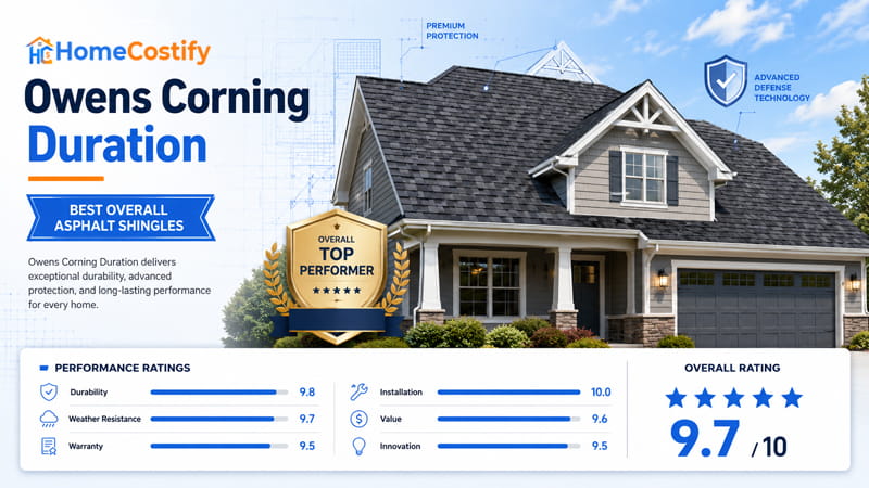 Owens Corning Duration (Best Overall Asphalt Shingles)