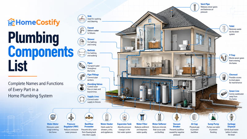 Plumbing Components List: Complete Names and Functions of Every Part in a Home Plumbing System