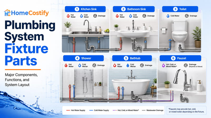Plumbing Fixture Parts Where Water Is Used