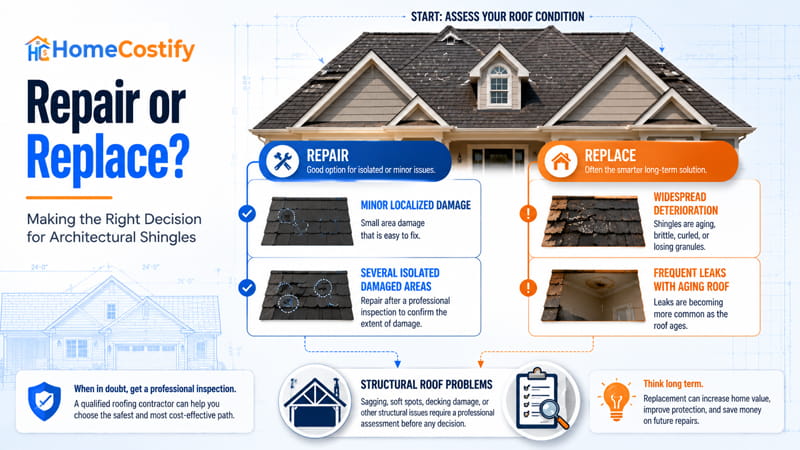 Repair or Replace? Making the Right Decision for Architectural Shingles