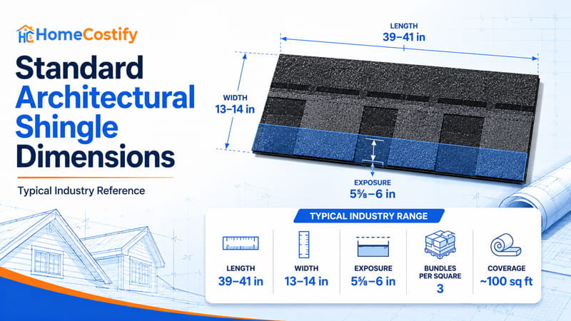 Standard Architectural Shingle Dimensions