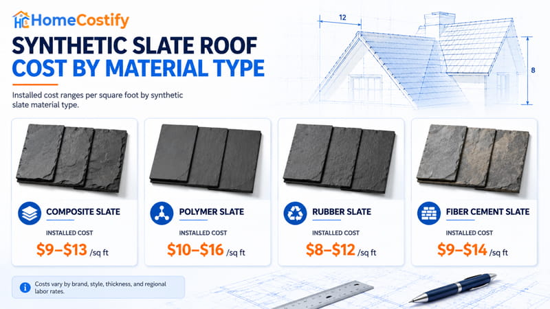 Synthetic Slate Roof Cost by Material Type