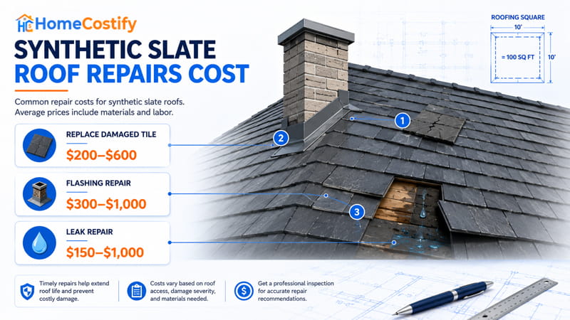 Synthetic Slate Roof Repairs Cost