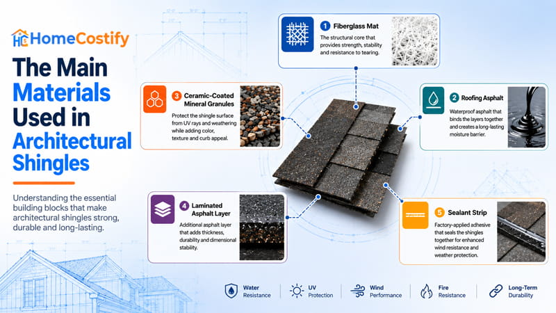 The Main Materials Used in Architectural Shingles