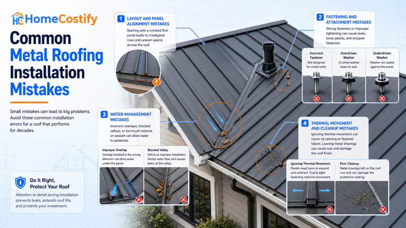 Common Metal Roofing Installation Mistakes