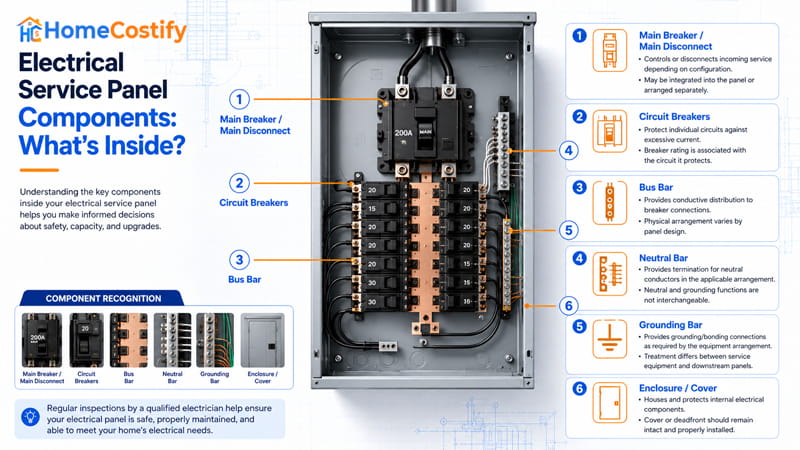Electrical Service Panel Components: What’s Inside?