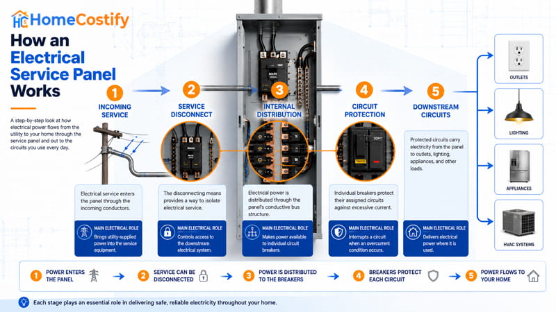 How an Electrical Service Panel Works