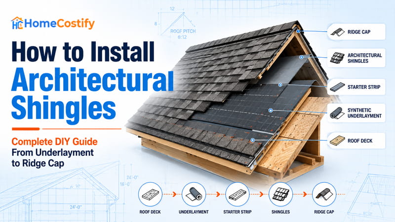 How to Install Architectural Shingles: Complete DIY Guide From Underlayment to Ridge Cap