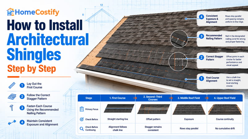 How to Install Architectural Shingles Step by Step
