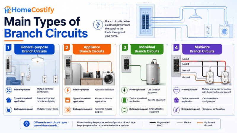 What Are the Main Types of Branch Circuits?