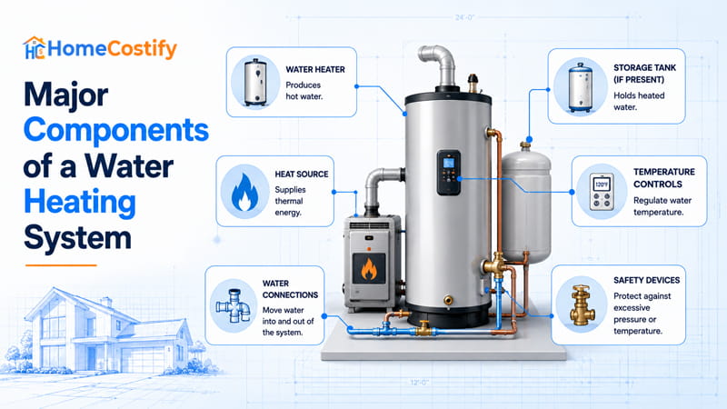 Major Components of a Water Heating System