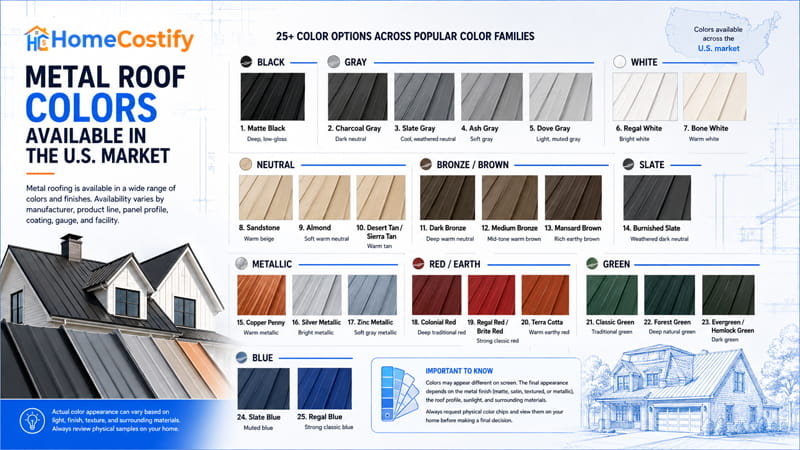 Metal Roof Color Availability