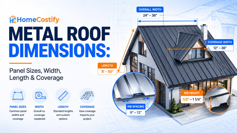 Metal Roof Dimensions: Panel Sizes, Width, Length & Coverage