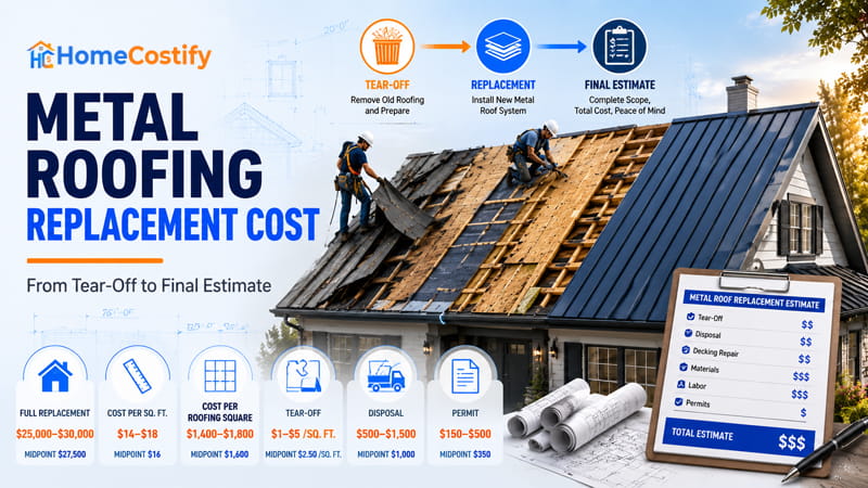Metal Roofing Replacement Cost: From Tear-Off to Final Estimate