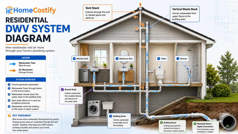 home DWV system diagram