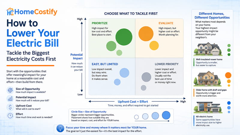 How to Lower Your Electric Bill: Tackle the Biggest Electricity Costs First