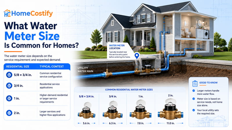 What Water Meter Size Is Common for Homes?