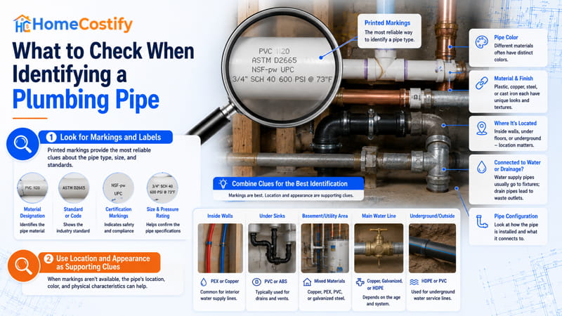 What to Check When Identifying a Plumbing Pipe