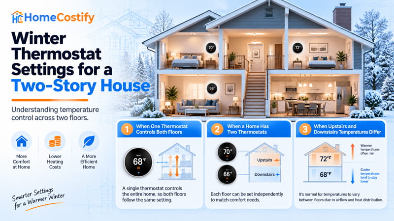 Winter Thermostat Settings for a Two-Story House